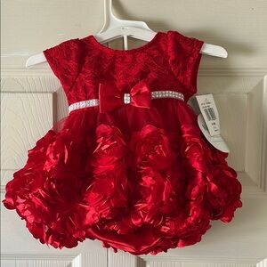 Elegant Red Lace Baby Girl Dress